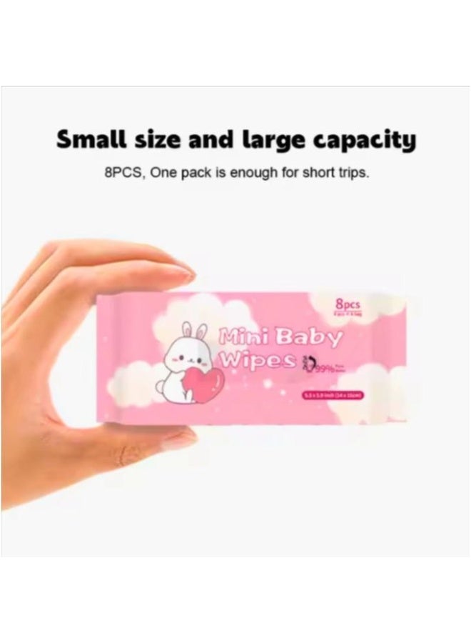 Soft Mini Wet Wipes for Hands & Mouth – Fragrance Free – Daily Use - Image 3